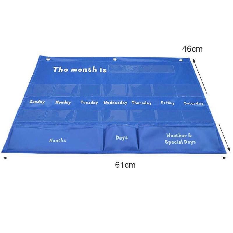 現貨《童玩繪本樂》英文掛袋 教學掛袋 天氣掛袋 日期掛袋 calendar 英語教學 教具 教室佈置 插卡掛袋 插卡掛袋-細節圖2