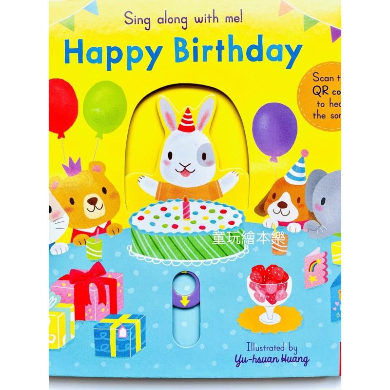 現貨《童玩繪本樂》聽唱玩童謠遊戲書 商檢合格 Sing Along With Me Happy Birthday推拉書-細節圖2