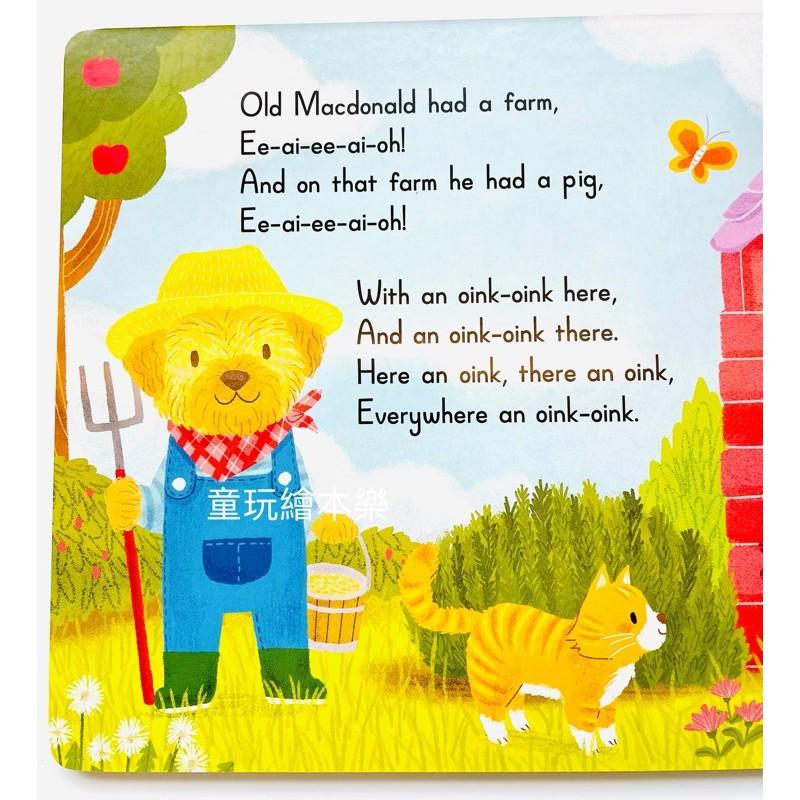 現貨《童玩繪本樂》聽唱玩童謠遊戲書 Sing Along With Me OLD MACDONALD 硬頁推拉 王老先生-細節圖7