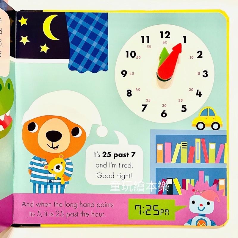 現貨《童玩繪本樂》商檢合格 What＇s the Time, Clockodile? 我的時鐘學習書 英文操作故事書-細節圖6