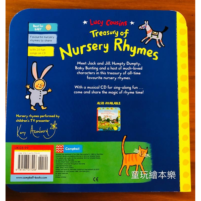 現貨《童玩繪本樂》Lucy Cousins Treasury of nursery rhymes 英文童謠 英語律動-細節圖9