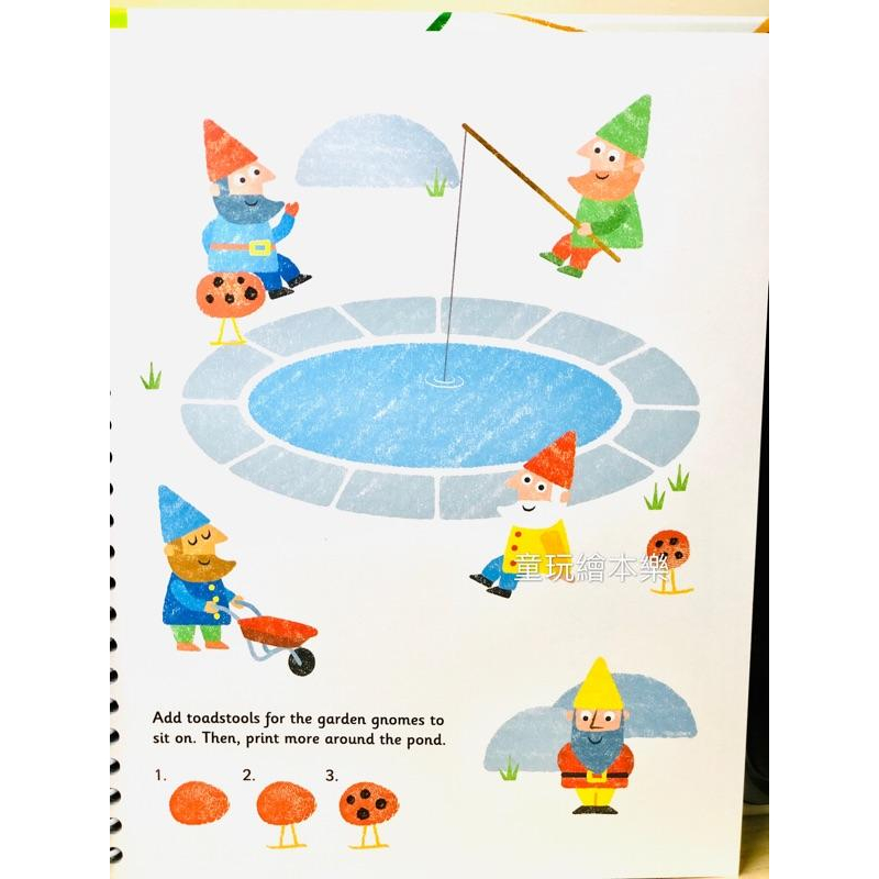 現貨《童玩繪本樂》英國 台灣商檢合格 Fingerprint 遊戲書/繪畫本 美勞書 手指畫 印章畫 遊戲書 指印書-細節圖4