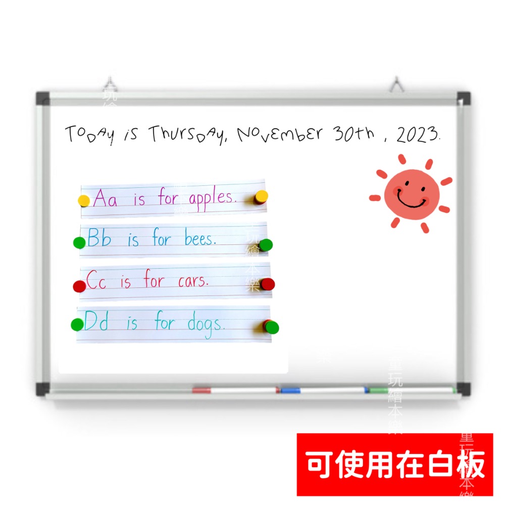 現貨《童玩繪本樂》英語教學字條 可重複擦寫 句子條 白板輔助 教具 字母教學 字母線條 四線條教學 英文四線練習-細節圖5