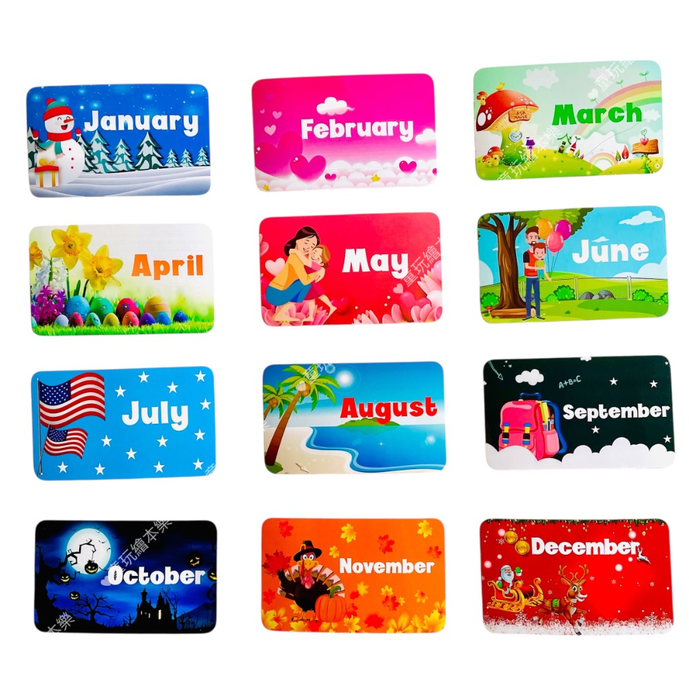 ￼現貨《童玩繪本樂》 日期掛袋 月曆 教學掛布 英語教學 教室佈置 英語掛布 天氣掛袋 All About Today-細節圖7