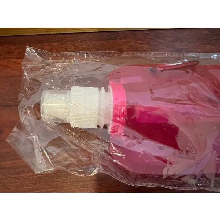 [飲水] 捲捲水袋.可飲式瓶口 (桃紅) 全新-細節圖3