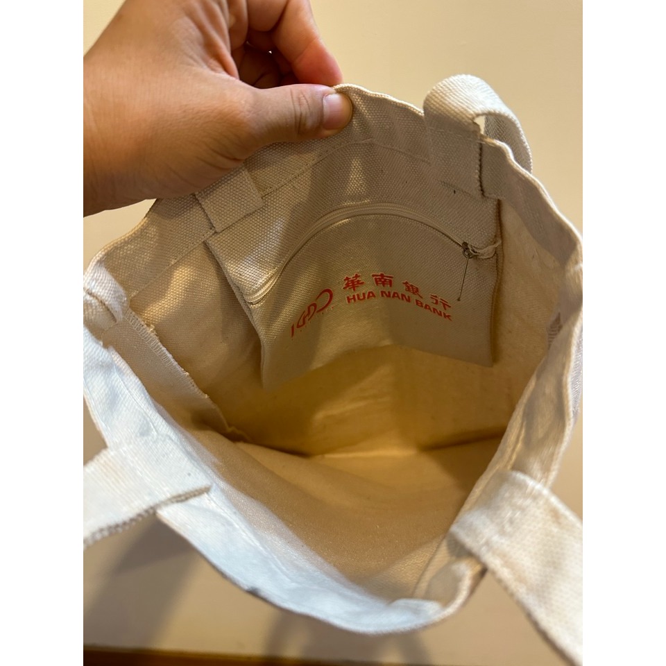 [售] 手提袋 (米白色底)(茅毛珍珠菜圖樣) 全新-細節圖4