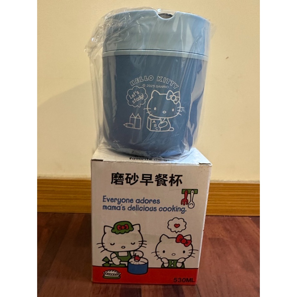 [售] 磨砂早餐杯 530ml (藍)（全新）附湯匙-細節圖2