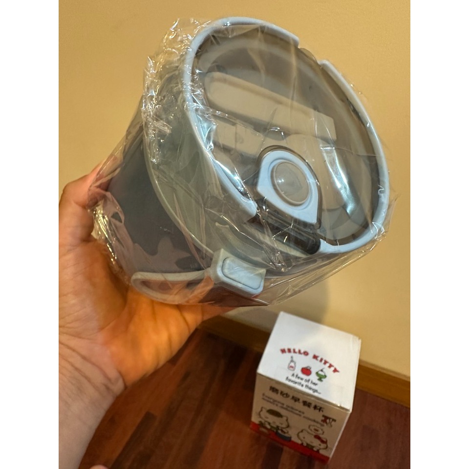 [售] 磨砂早餐杯 530ml (藍)（全新）附湯匙-細節圖4