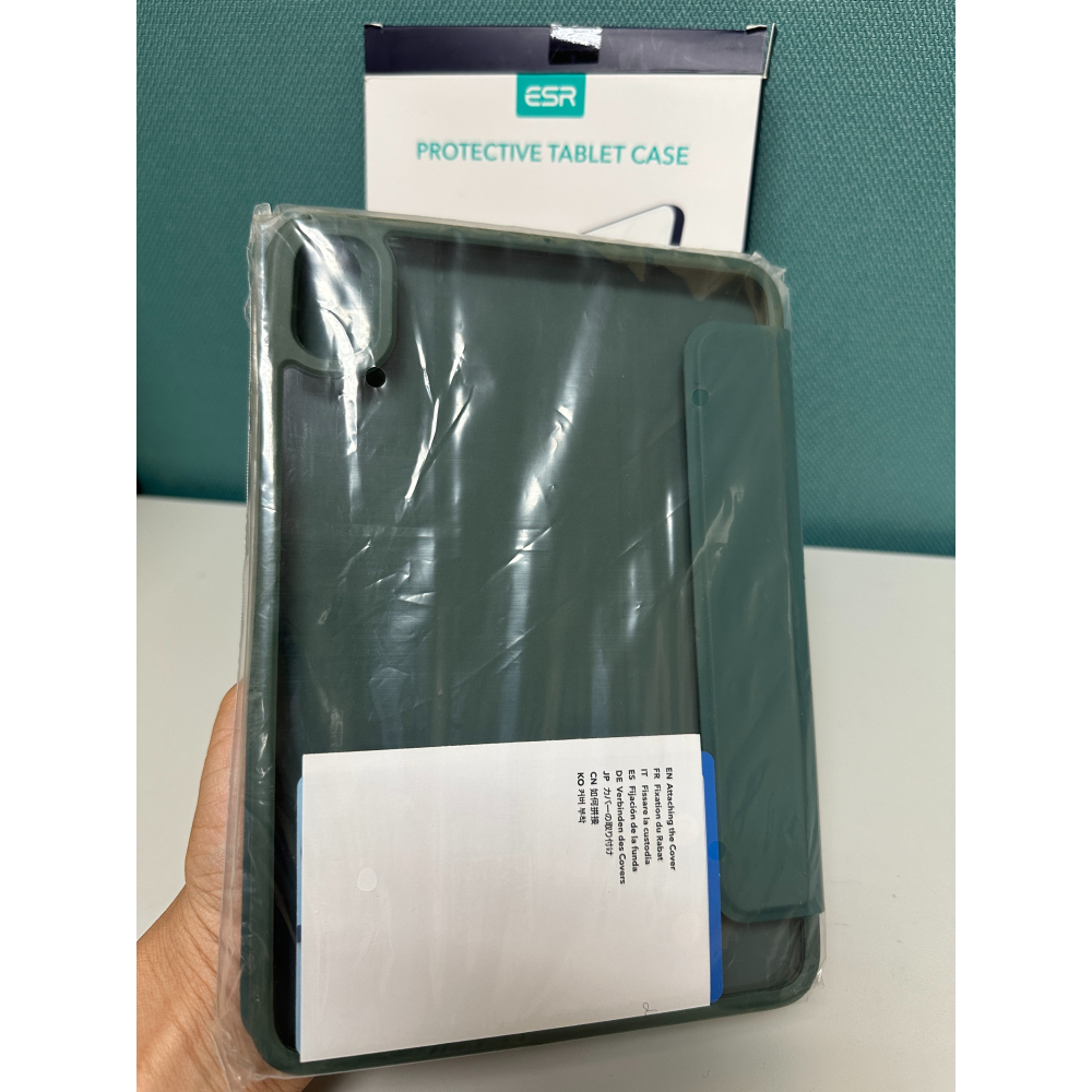 [ESR億色] 優觸巧拼系列保護殼 iPad mini 7/ 6（沉靜綠）-細節圖4
