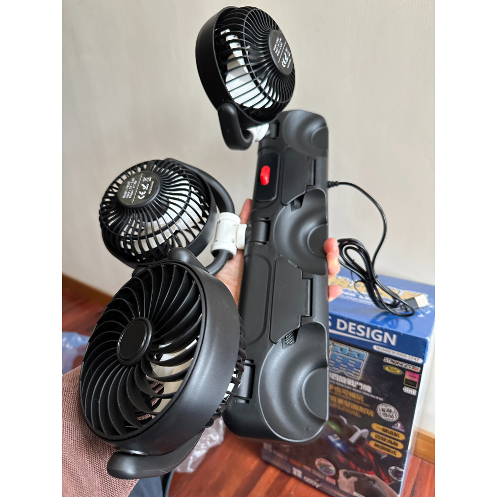 [風扇] 3顆一組.可調角度風扇.2段式（全新）(USB) 橫放/直(掛)立可-細節圖3