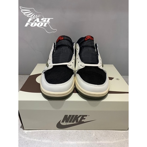 快腳🔎 Travis Scott x Jordan 1 Low Og 橄欖綠 倒鉤 DZ4137-106-細節圖2