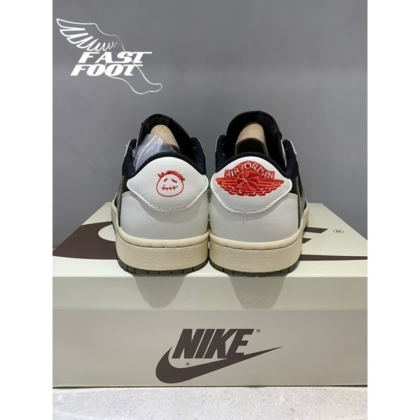快腳🔎 Travis Scott x Jordan 1 Low Og 橄欖綠 倒鉤 DZ4137-106-細節圖7