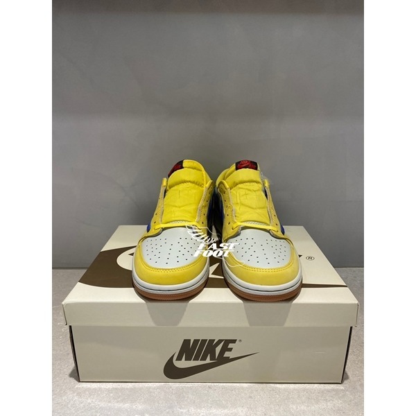 快腳🔎 Travis Scott x Air Jordan 1 Low 金絲雀 倒鉤 倒勾 DZ4137-700-細節圖2