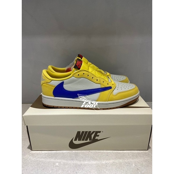 快腳🔎 Travis Scott x Air Jordan 1 Low 金絲雀 倒鉤 倒勾 DZ4137-700-細節圖3