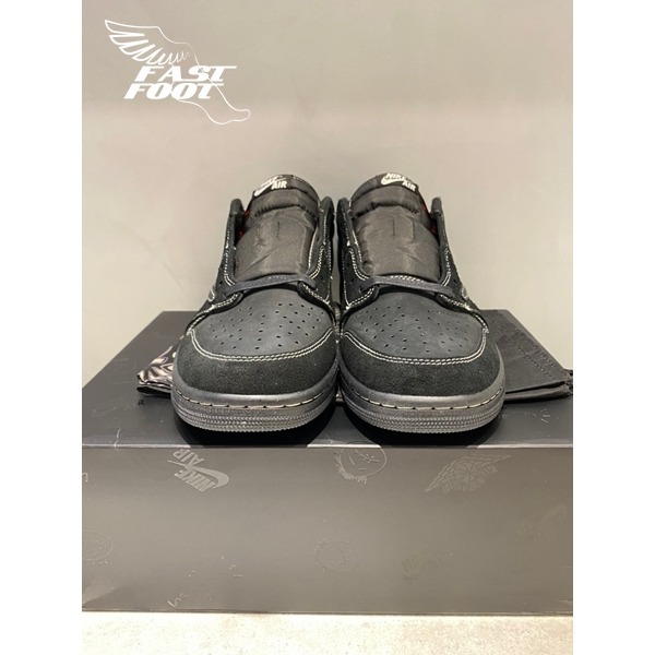 快腳🔎 Travis Scott x Jordan 1 Low 黑魂 倒鉤 倒勾 DM7866-001-細節圖2