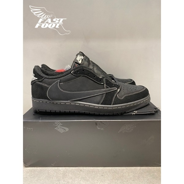 快腳🔎 Travis Scott x Jordan 1 Low 黑魂 倒鉤 倒勾 DM7866-001-細節圖3
