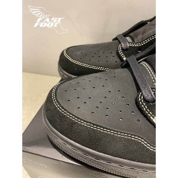 快腳🔎 Travis Scott x Jordan 1 Low 黑魂 倒鉤 倒勾 DM7866-001-細節圖4