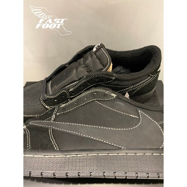 快腳🔎 Travis Scott x Jordan 1 Low 黑魂 倒鉤 倒勾 DM7866-001-細節圖5