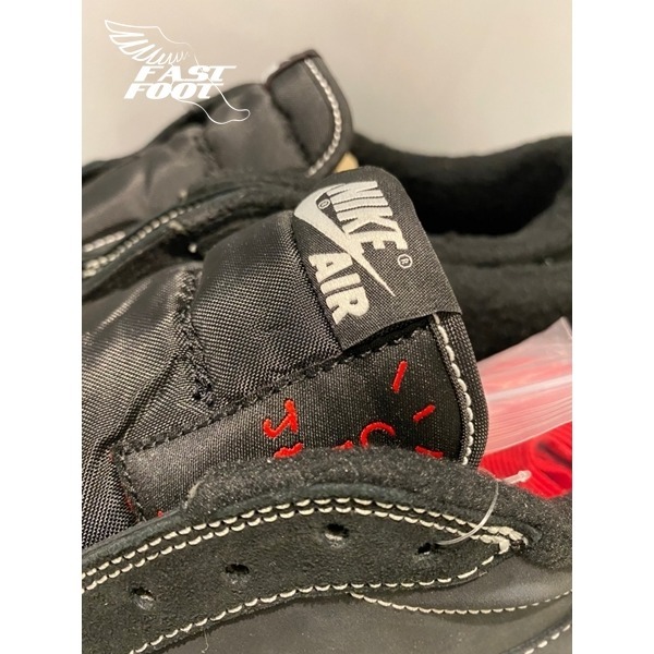 快腳🔎 Travis Scott x Jordan 1 Low 黑魂 倒鉤 倒勾 DM7866-001-細節圖6