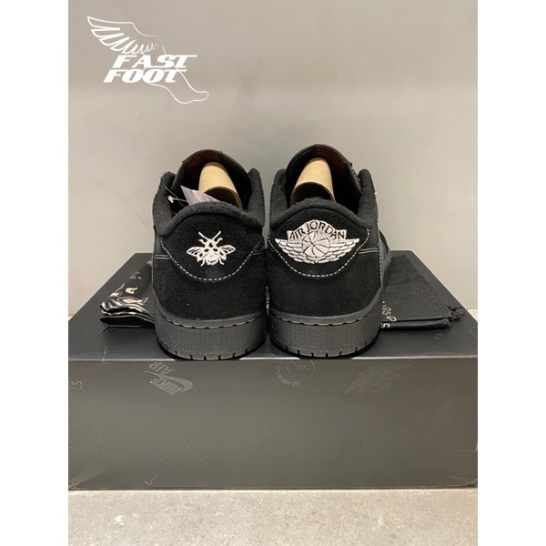 快腳🔎 Travis Scott x Jordan 1 Low 黑魂 倒鉤 倒勾 DM7866-001-細節圖7