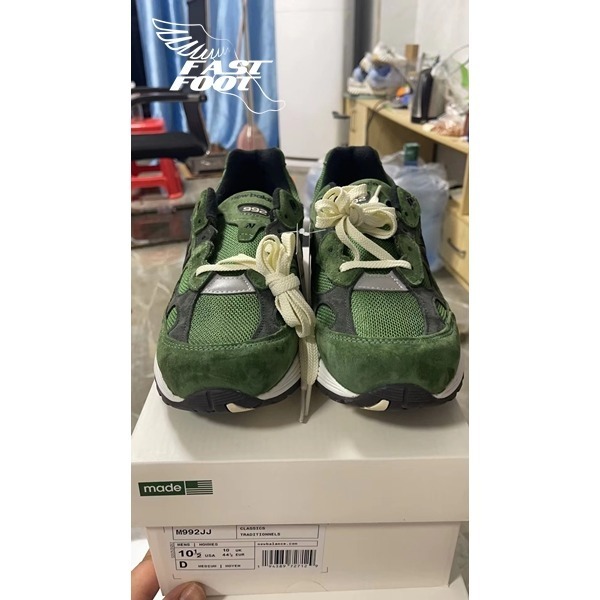 快腳🔎 NEW BALANCE x JJJJound M992J2 992 慢跑鞋 灰/綠-細節圖6
