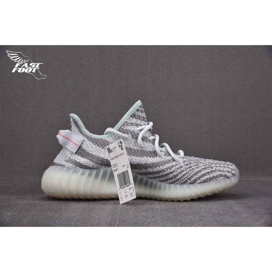 快腳🔎 Adidas 愛迪達 Yeezy Boost 350 V2 冰藍斑馬 淺藍 灰藍 章魚哥 肯爺 B37571-細節圖2