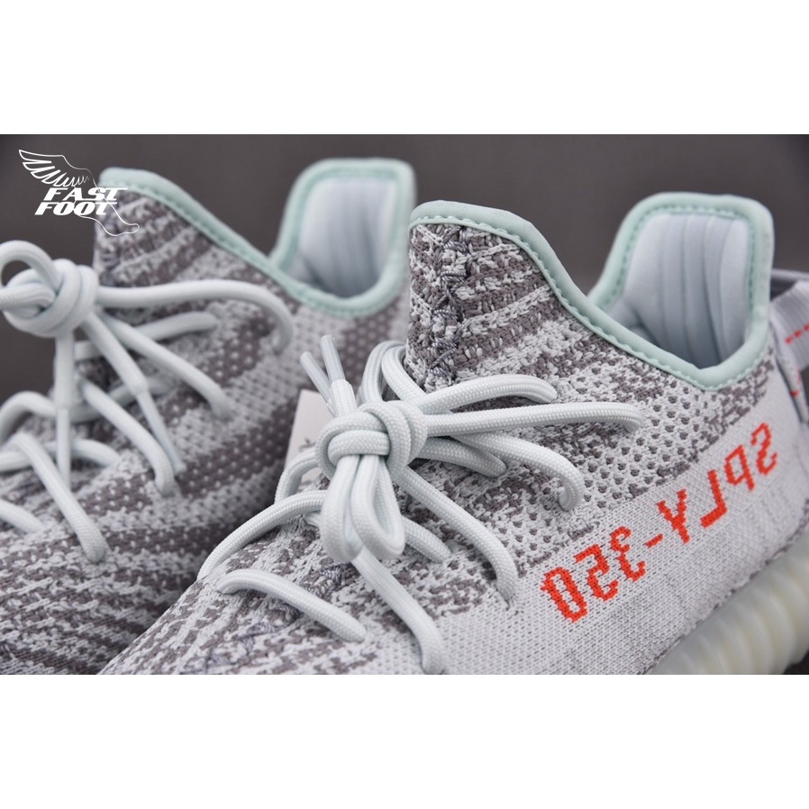 快腳🔎 Adidas 愛迪達 Yeezy Boost 350 V2 冰藍斑馬 淺藍 灰藍 章魚哥 肯爺 B37571-細節圖5