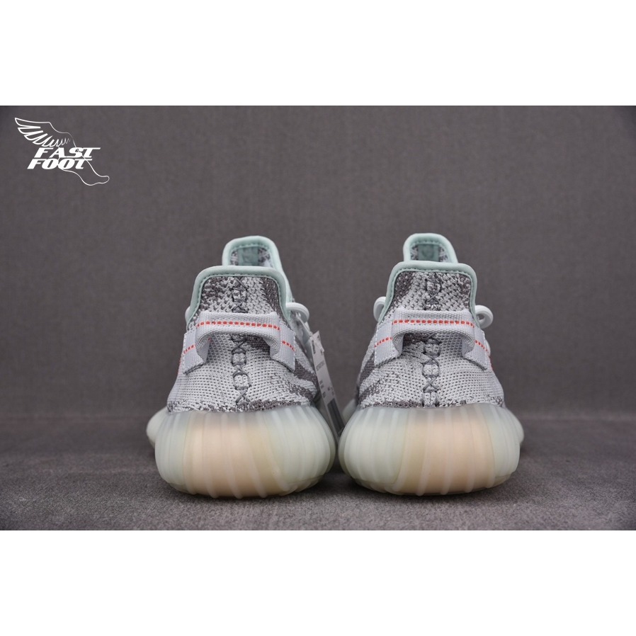 快腳🔎 Adidas 愛迪達 Yeezy Boost 350 V2 冰藍斑馬 淺藍 灰藍 章魚哥 肯爺 B37571-細節圖7