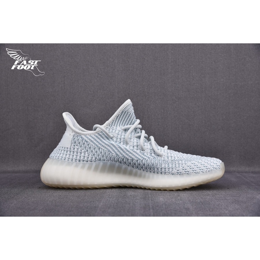 快腳🔎 Adidas Yeezy Boost 350 v2 “Cloud White” 雲白 冰藍 FW3043-細節圖2