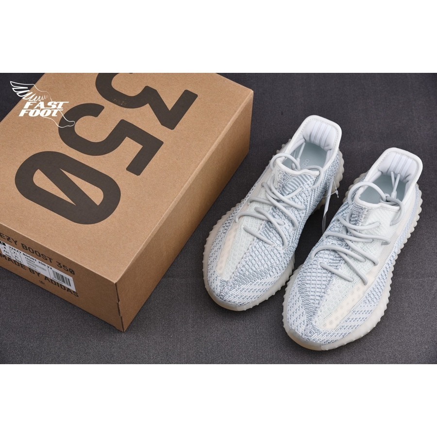 快腳🔎 Adidas Yeezy Boost 350 v2 “Cloud White” 雲白 冰藍 FW3043-細節圖3