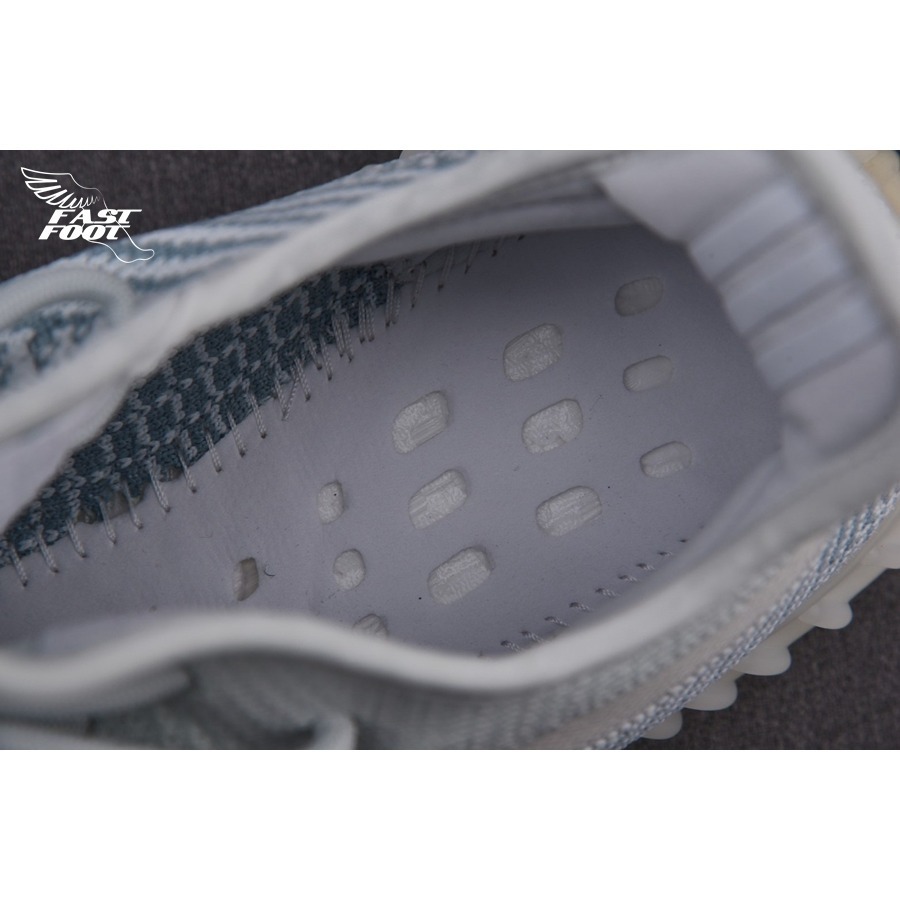 快腳🔎 Adidas Yeezy Boost 350 v2 “Cloud White” 雲白 冰藍 FW3043-細節圖5