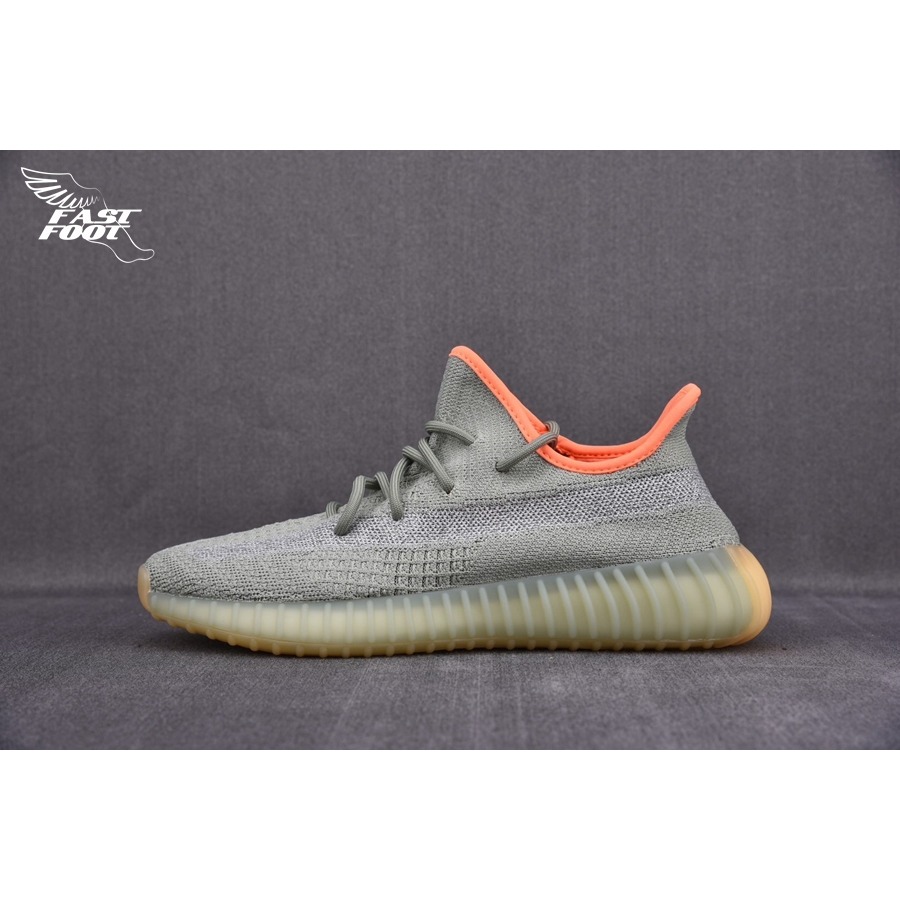 yeezy desert sage on foot