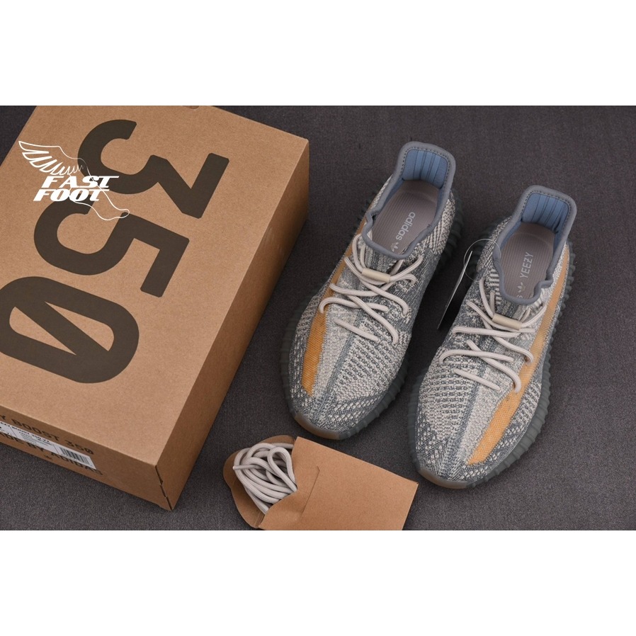 快腳🔎 Adidas Yeezy Boost 350 V2 Israfil 灰藍 黃橙 FZ5421-細節圖3