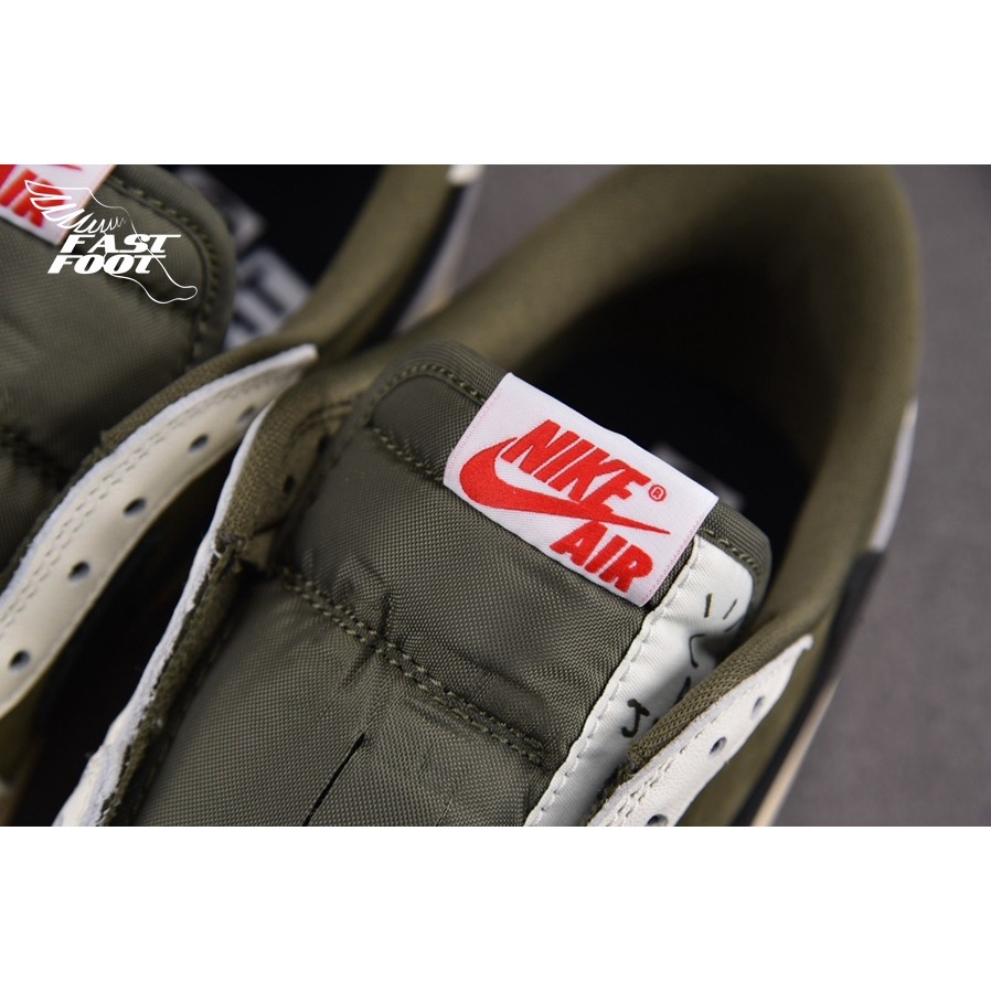 快腳🔎 Travis Scott  Air Jordan 1 Low OG 橄欖綠2.0 倒鉤 DM7866-200-細節圖6
