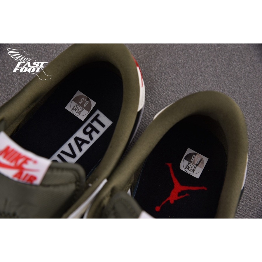 快腳🔎 Travis Scott  Air Jordan 1 Low OG 橄欖綠2.0 倒鉤 DM7866-200-細節圖7