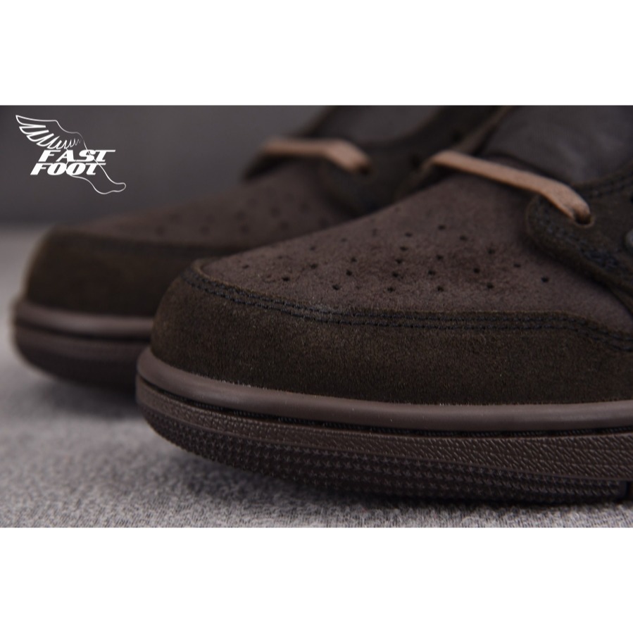快腳🔎 TRAVIS SCOTT X AIR JORDAN 1 RETRO LOW 深棕 倒勾 DM7866-202-細節圖4