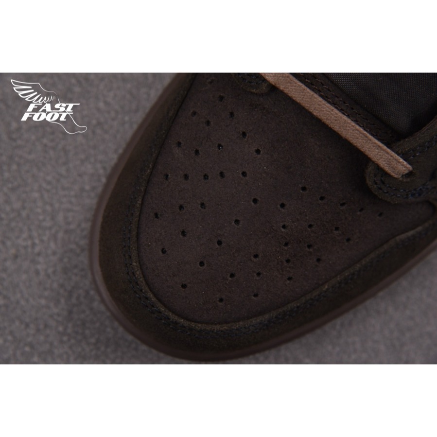 快腳🔎 TRAVIS SCOTT X AIR JORDAN 1 RETRO LOW 深棕 倒勾 DM7866-202-細節圖5