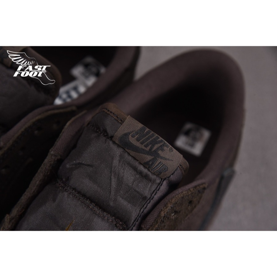 快腳🔎 TRAVIS SCOTT X AIR JORDAN 1 RETRO LOW 深棕 倒勾 DM7866-202-細節圖7
