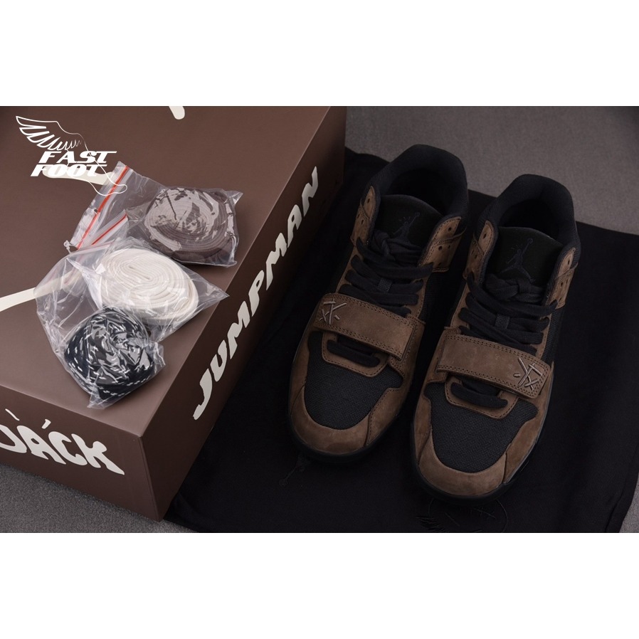快腳🔎 Travis Scott x Jordan Jumpman Jack 黑摩卡 倒鉤 FZ8117-204-細節圖3