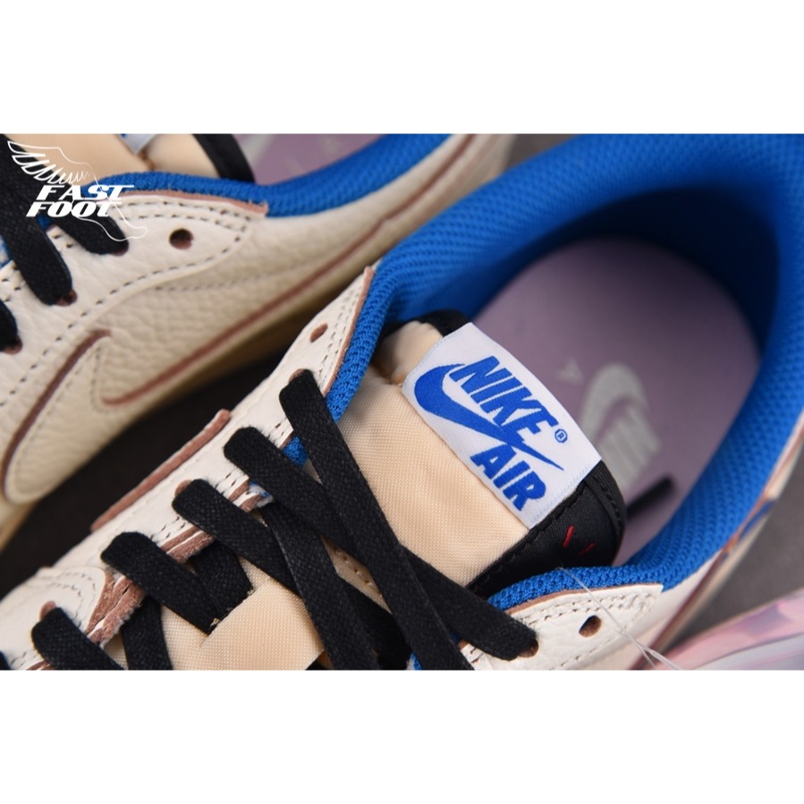 快腳🔎 Travis Scott  Air Jordan 1 Low OG 白藍 倒鉤 DM7866-104-細節圖8