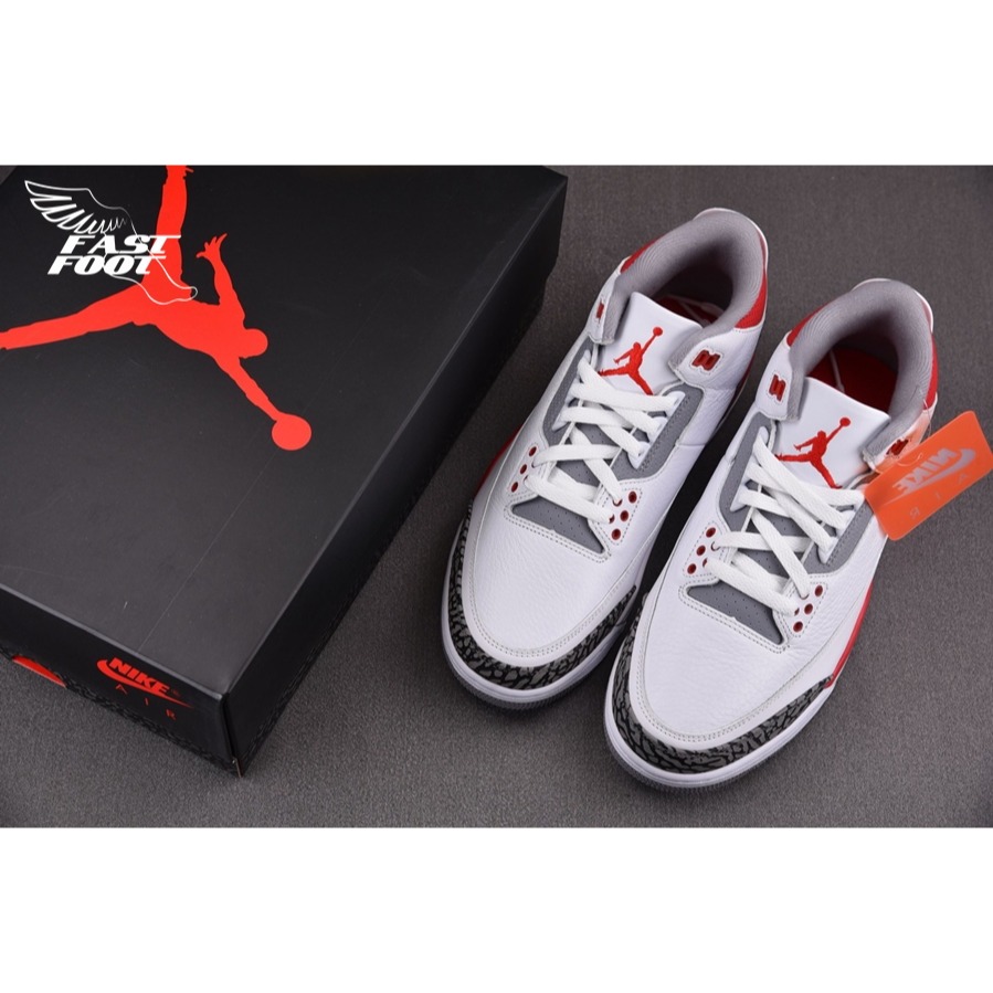 快腳🔎 Air Jordan 3 Fire Red白紅 爆裂紋 OG配色 DN3707-160-細節圖3