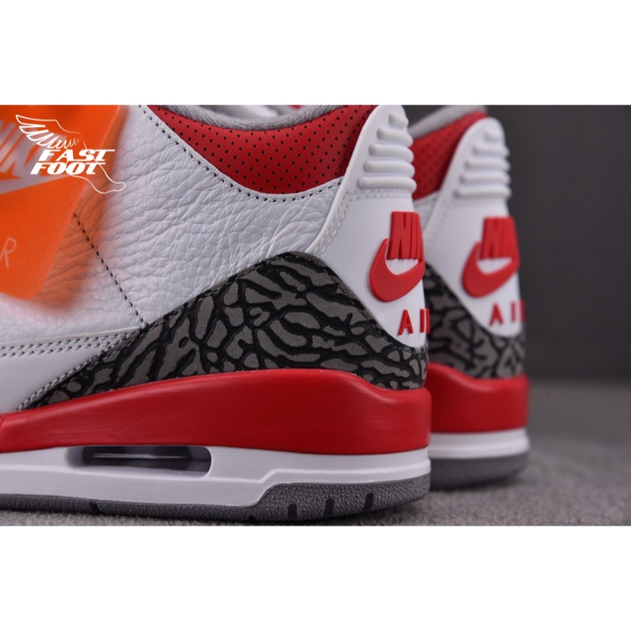 快腳🔎 Air Jordan 3 Fire Red白紅 爆裂紋 OG配色 DN3707-160-細節圖7