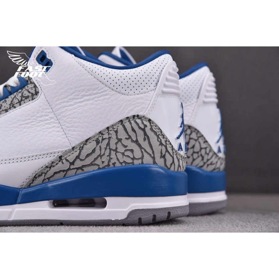 快腳🔎 NIKE AIR JORDAN 3 RETRO WIZARDS 巫師 白藍 爆裂紋 CT8532-148-細節圖7