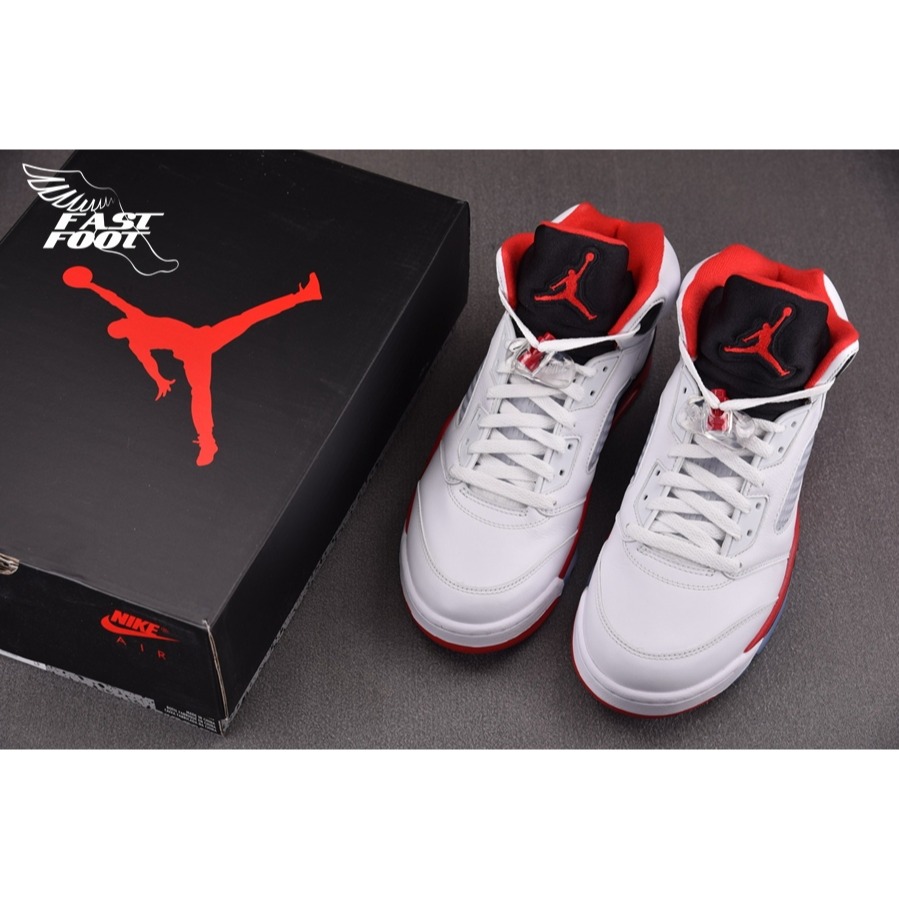 快腳🔎 Air Jordan 5 Fire Red  流川楓 黑鞋舌 灌籃高手 HQ7978-101-細節圖3