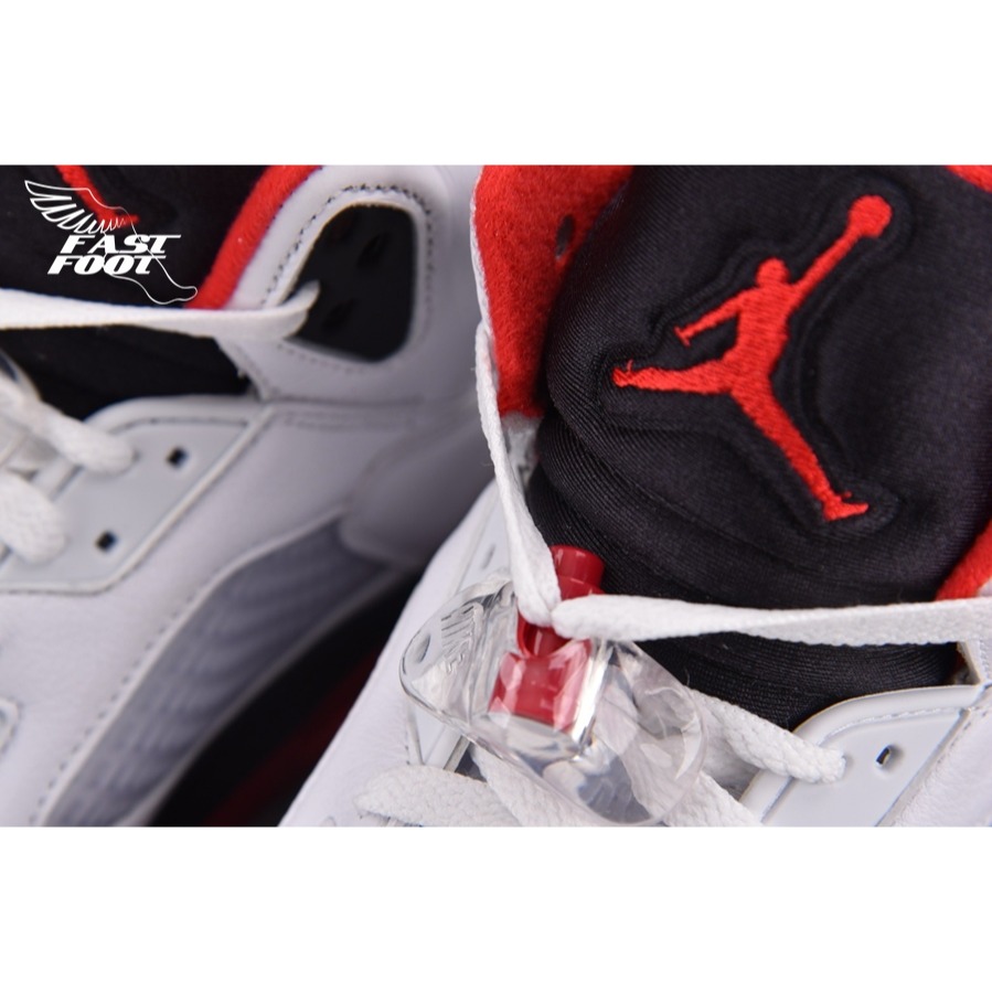 快腳🔎 Air Jordan 5 Fire Red  流川楓 黑鞋舌 灌籃高手 HQ7978-101-細節圖6