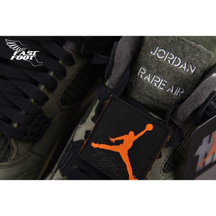 快腳🔎 Air Jordan 4 x Undefeated Deep Green 橄欖綠 聯名 IB1519-200-細節圖6