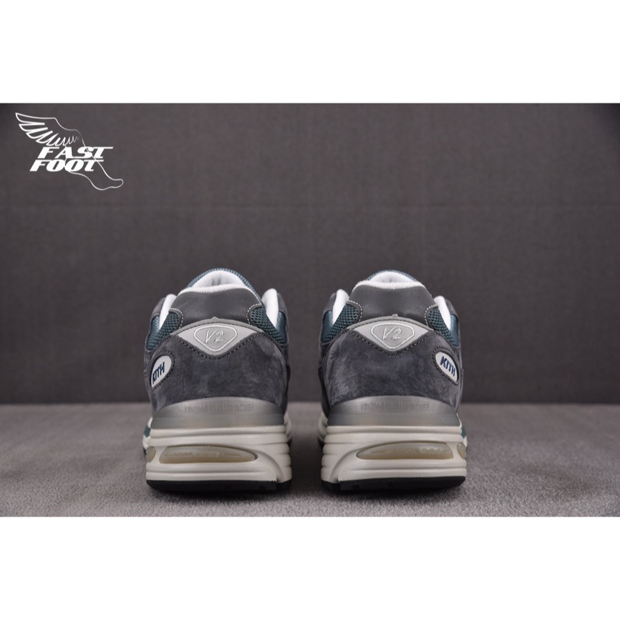 快腳🔎 Kith x New Balance 991v2 鋼鐵藍 灰藍 藍 大阪限定 聯名  U991KH2-細節圖8