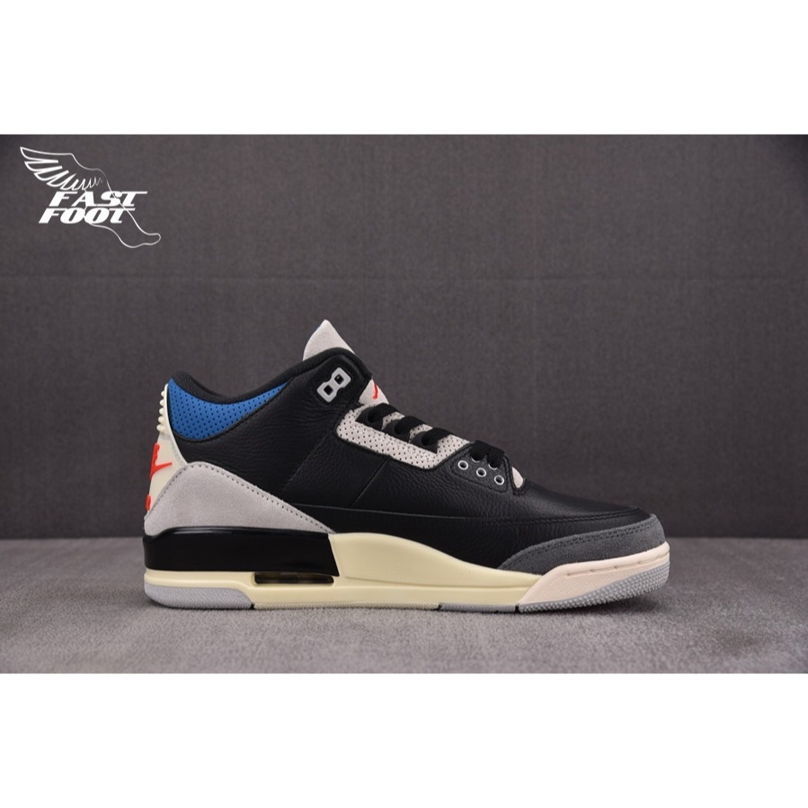 快腳🔎 NIKE AIR JORDAN  AJ3 反轉 NIKE AIR LOGO 麂皮黑藍  IB8967-004-細節圖2
