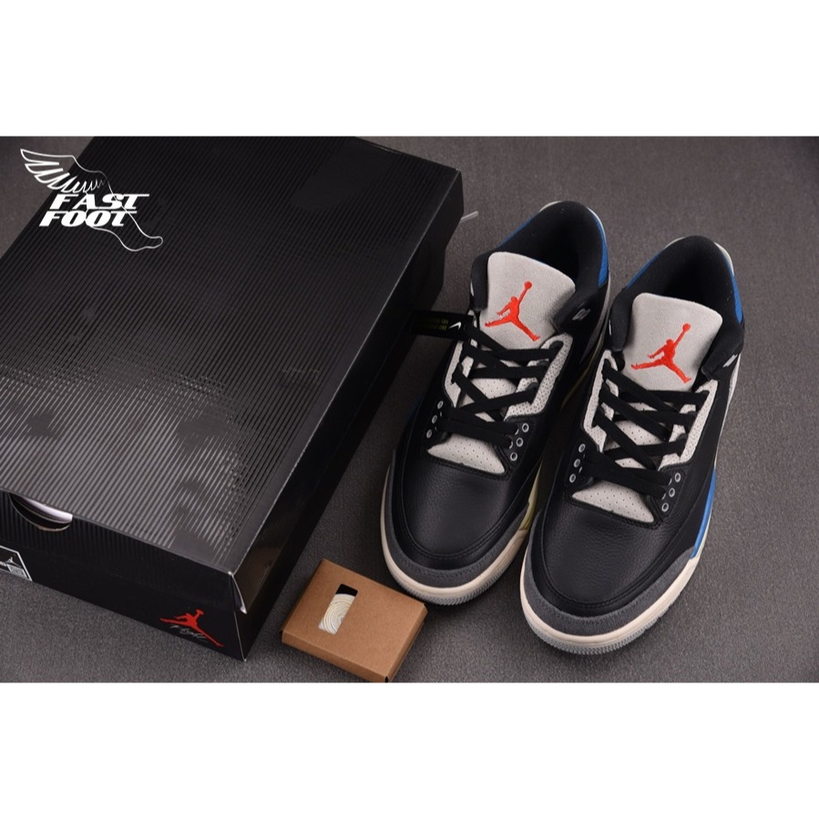 快腳🔎 NIKE AIR JORDAN  AJ3 反轉 NIKE AIR LOGO 麂皮黑藍  IB8967-004-細節圖3