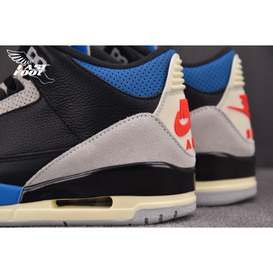 快腳🔎 NIKE AIR JORDAN  AJ3 反轉 NIKE AIR LOGO 麂皮黑藍  IB8967-004-細節圖7